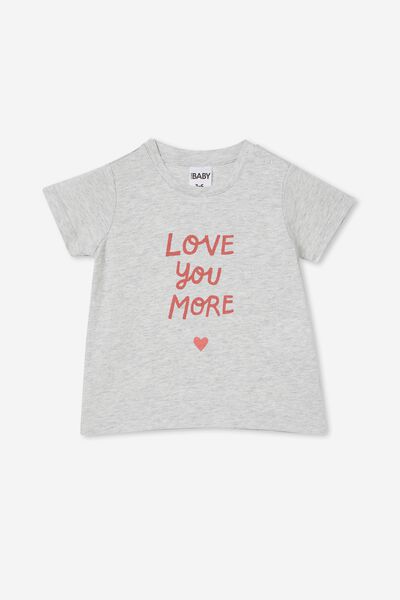 Camiseta - Jamie Short Sleeve Tee, CLOUD MALRE/ LOVE YOU MORE
