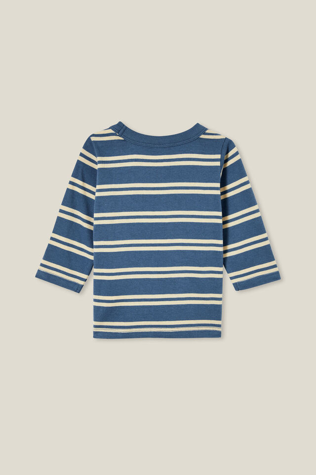 Camiseta - Jamie Long Sleeve Tee, PETTY BLUE/RAINY DAY DOUBLE STRIPE