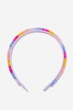 Tiara De Cabelo - Luxe Headband, BRIGHT RAINBOW SPARKLES - vista alternativa 1