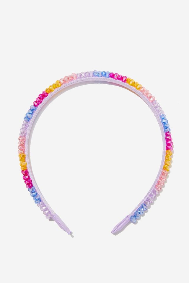 Luxe Headband, BRIGHT RAINBOW SPARKLES