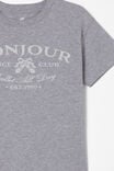 Poppy Short Sleeve Graphic Print Tee, STORM GREY MARLE/BONJOUR - alternate image 2