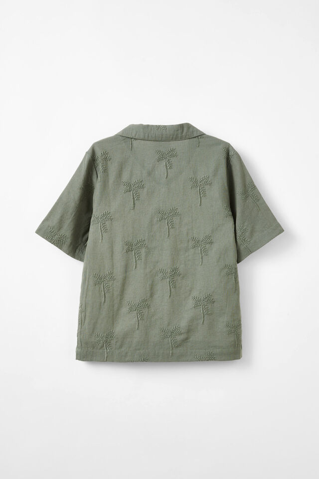 Cabana Short Sleeve Shirt, SWAG GREEN/PALM EMBROIDERY