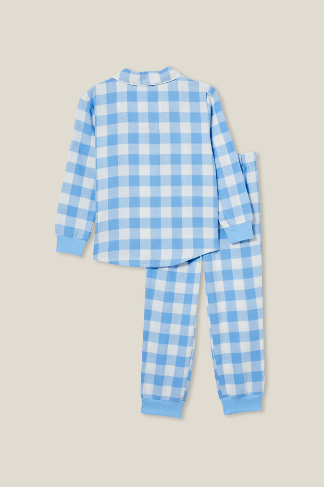 William Long Sleeve Pyjama Set, DUSK BLUE/GINGHAM