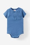 The Short Sleeve Rib Pocket Bubbysuit, PETTY BLUE - alternate image 1