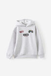 License Sammy Oversize Hoodie, LCN MAT GREY MARLE/HOT WHEELS MOSTER TRUCKS - example image 1