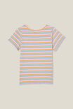 Camiseta - RAYA RIB BABY TEE, RETRO RAINBOW STRIPE RIB - vista alternativa 3