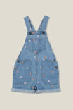 Edith Denim Shortall, FADED VINTAGE WASH/FLORAL EMBROIDERY - alternate image 1