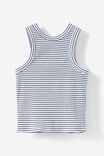 Eleanor Tank, WHITE/IN THE NAVY STRIPE RIB - alternate image 3