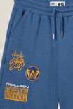 License Slouch Fleece Short, LCN NBA PETTY BLUE/WARRIORS BADGE - alternate image 2