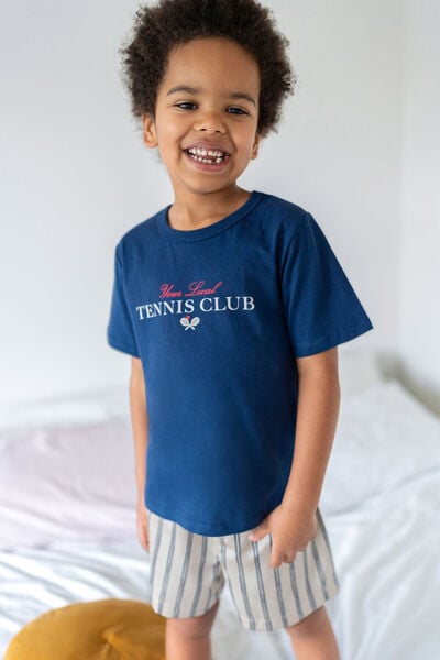 Calvin Short Sleeve Pyjama Set, IN THE NAVY/TENNIS CLUB