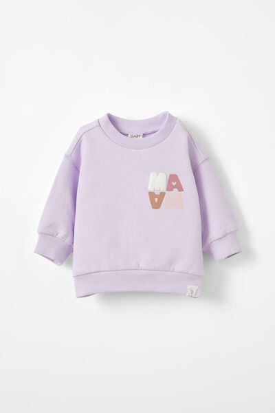 Alma Drop Shoulder Sweater, VINTAGE LILAC/MAMA