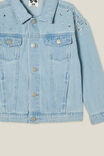 Emmy Oversized Denim Jacket, BLEACH BLUE WASH/DIAMANTE - alternate image 2
