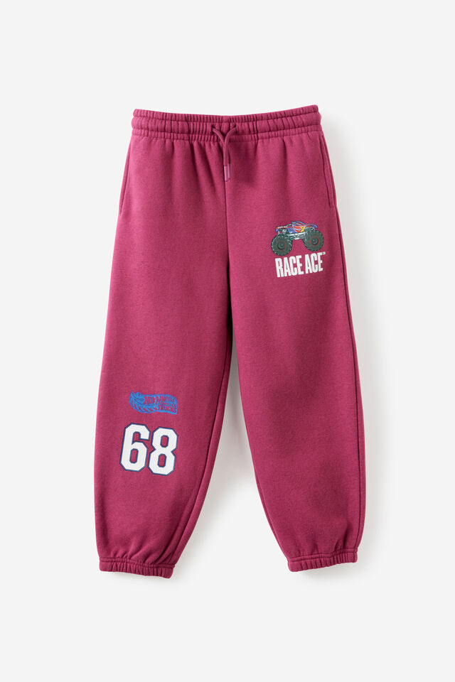 License Sammy Relax Trackpant, LCN MAT BERRY JAM/HOT WHEELS RACE ACE