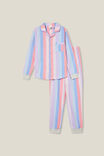 Angeline Long Sleeve Pyjama Set, ZEPHYR/RAINBOW STRIPE - alternate image 1