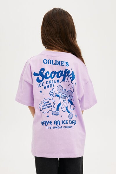 Drop Shoulder Personalisation Tee, SCOOPY LILAC DROP