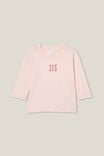 Camiseta - Jamie Long Sleeve Tee, CRYSTAL PINK/SIS EMBROIDERED - vista alternativa 1