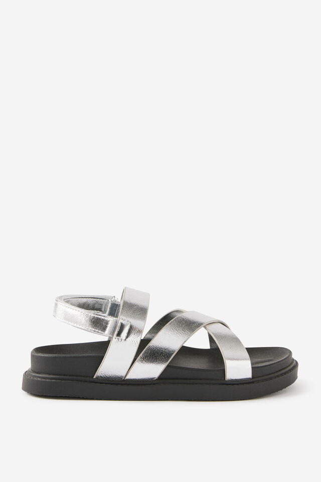 Blair Multi Strap Sandal, SILVER METALLIC