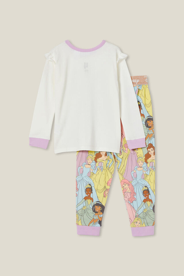 Ava Long Sleeve Pyjama Set Licensed, LCN DIS VANILLA/PRINCESS GIRL GANG