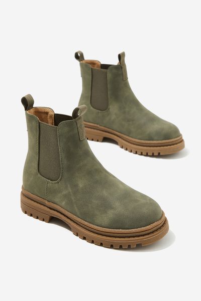 Pull On Gusset Boot, SWAG GREEN