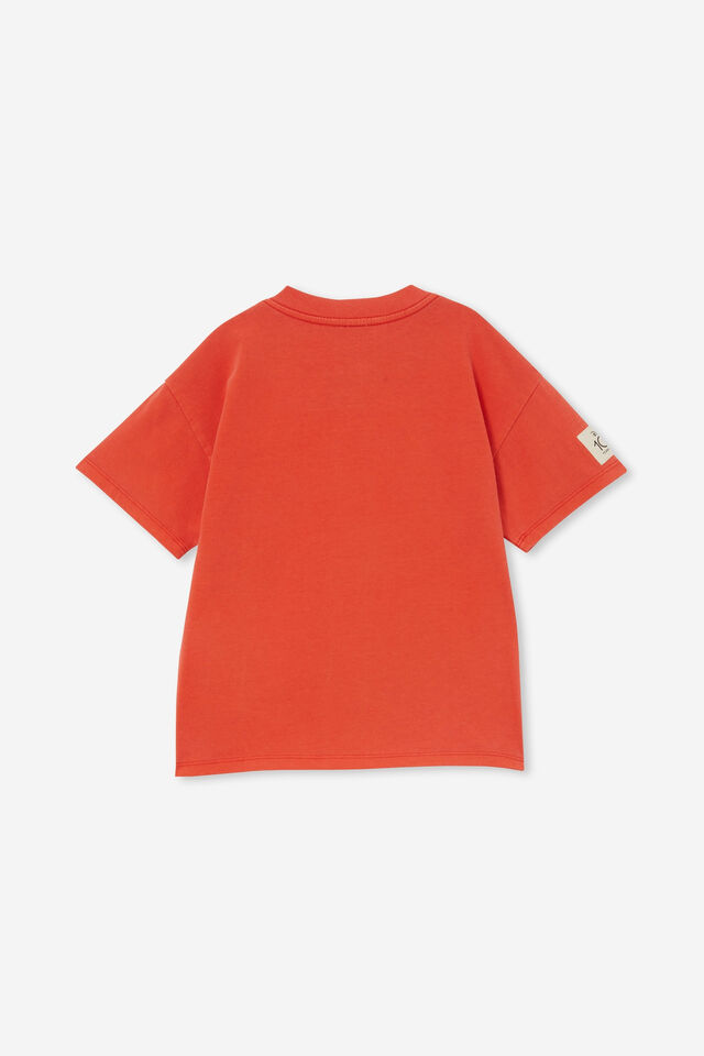 License Drop Shoulder Short Sleeve Tee, LCN DIS FLAME RED/MICKEY MOUSE CLUB