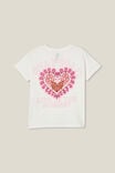 Camiseta - Poppy Short Sleeve Print Tee, VANILLA/STAY WILD HEART - vista alternativa 3