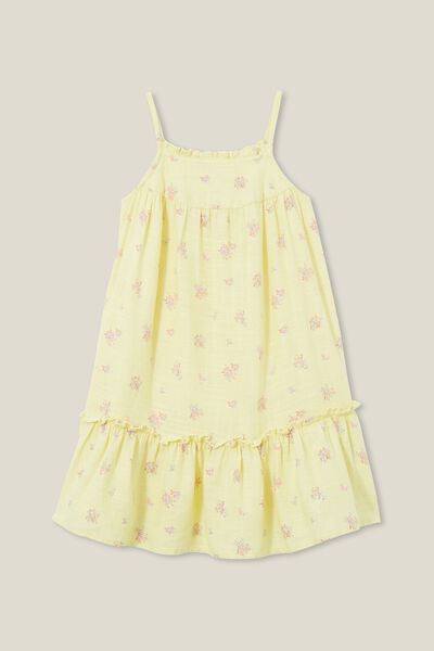 Alice Sleeveless Dress, BABY YELLOW/SALLY FLORAL