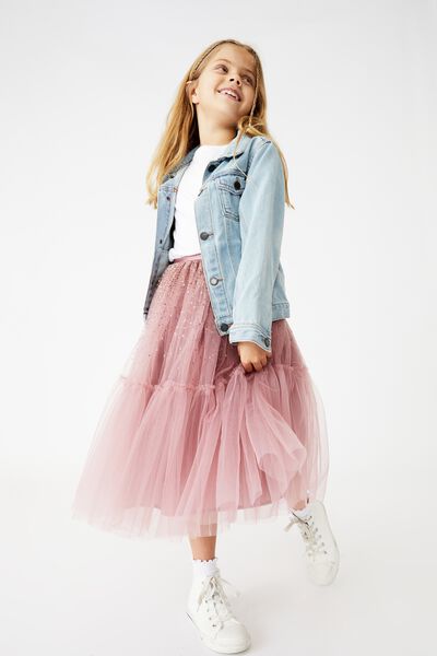 Trixiebelle Dress Up Skirt, DUSTY BERRY/SPARKLE