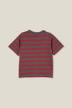 Camiseta - The Essential Short Sleeve Tee, RABBIT GREY/VINTAGE BERRY STRIPE - vista alternativa 3