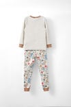 Milo Long Sleeve Pyjama Set, OATMEAL MARLE/ RACEWAY - alternate image 3