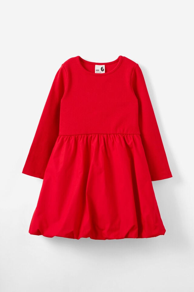 Lillian Bubble Dress, VARSITY RED