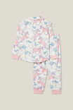 Angie Long Sleeve Pyjama Set, VANILLA/BREEZY UNICORN - alternate image 3
