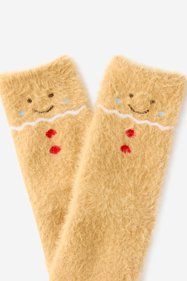 Kids Home Socks Family Xmas, CINNAMON SCROLL/GINGERBREAD
