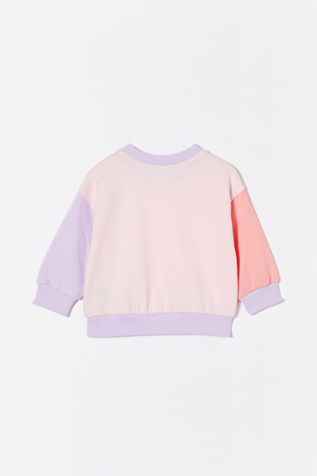 Alma Drop Shoulder Sweater, BALLERINA/RAINBOW COLOURBLOCK