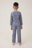 Finley Long Sleeve Pyjama Set, STEEL/SKETCHY OUTLINE DINO - alternate image 3