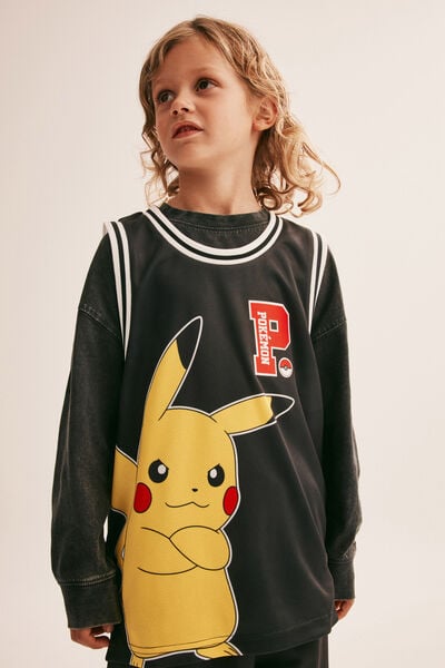 License Basketball Tank, LCN POK BLACK/POKEMON PIKACHU