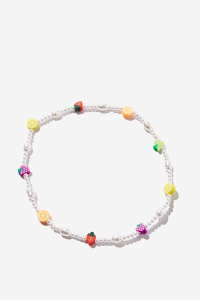 Kids Beaded Necklace, FRUITY/PEARL