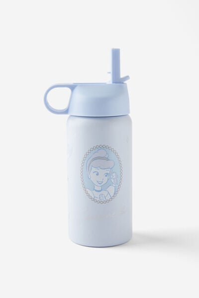 Kids Metal Drink Bottle - Personalised, LCN DIS CINDERELLA/MORNING BLUE