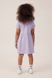 Sally Button Front Short Sleeve Dress, LILAC DROP WAFFLE - alternate image 3