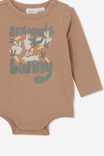 The Long Sleeve Bubbysuit, TAUPY BROWN/SNUGGLE BUNNY - alternate image 2