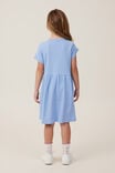 Sally Button Front Short Sleeve Dress, DUSK BLUE WAFFLE - alternate image 3