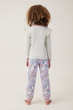 Willow Long Sleeve Flutter Pyjama Set, OATMEALE MARLE/QUINN BUNNY - alternate image 3