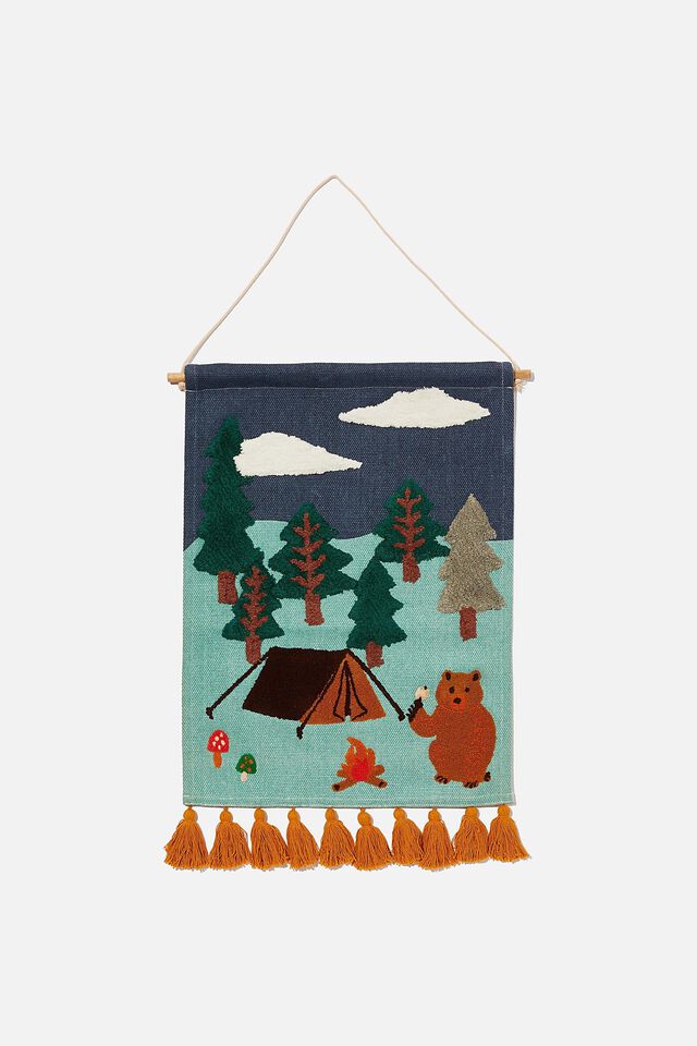 Kids Woven Wall Hanging -Large, WOODLANDS