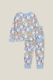 Miffy Chuck Long Sleeve Pyjama Set Licensed, LCN MIF FROSTY BLUE/MIFFY PARTY - vista alternativa 3