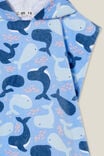 Baby Hooded Towel, DUSK BLUE/WHALES FRIENDS - alternate image 2