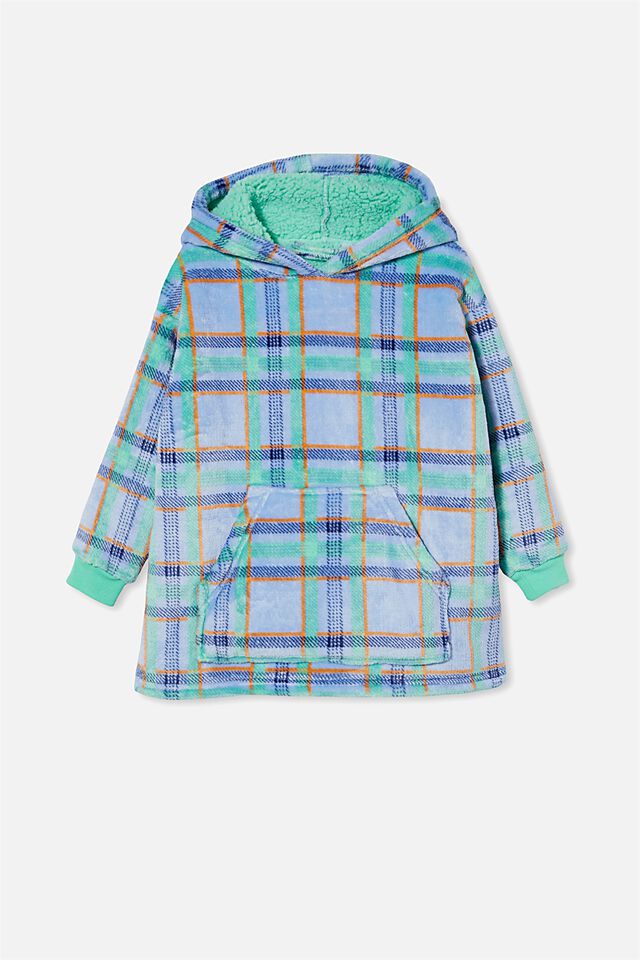 Snugget Kids Oversized Hoodie, CHOCOLATE THEIF/MINT BREEZE
