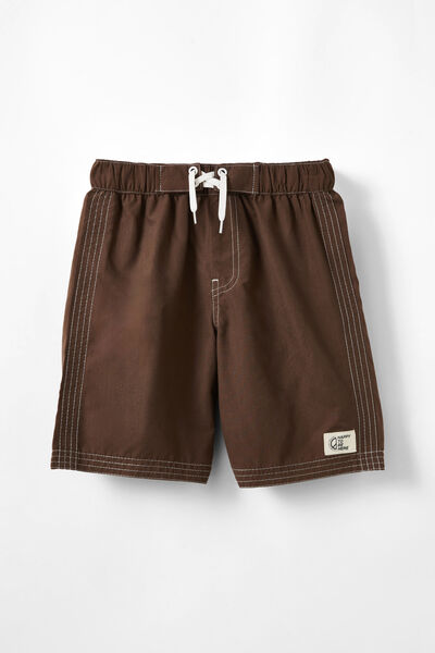 Bobby Board Short, HOT CHOCCY/WHITE STITCH