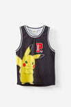 License Basketball Tank, LCN POK BLACK/POKEMON PIKACHU - alternate image 1