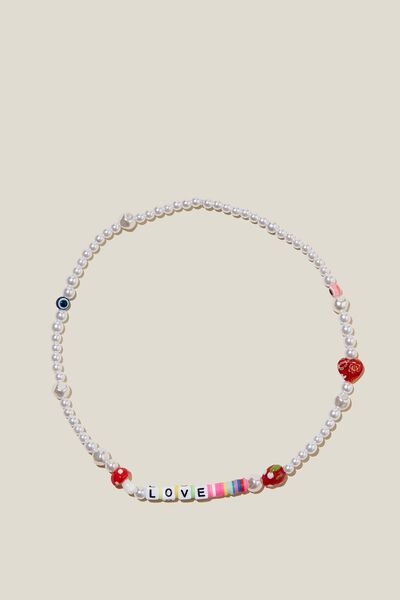 Colar - Kids Beaded Necklace, LOVE MIXED BEAD