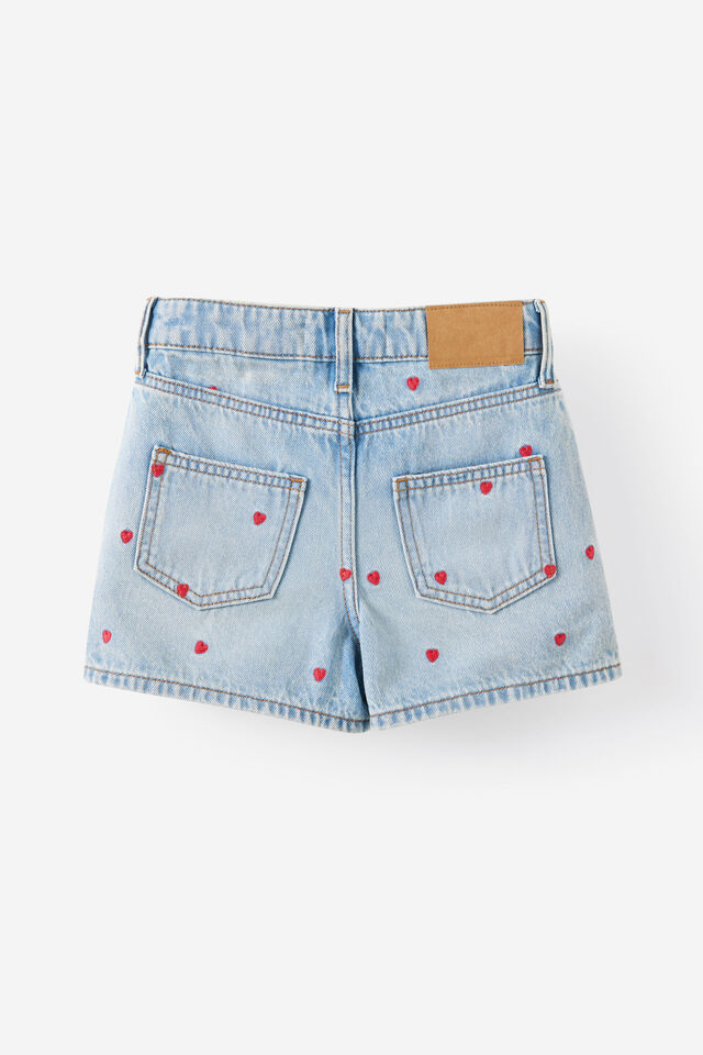 Alayna Aline Denim Skort, AIRLIE LIGHT BLUE/HEART EMBROIDERY