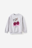 Sammy Oversized Crew, GREY MARLE/TOO SWEET - example image 2